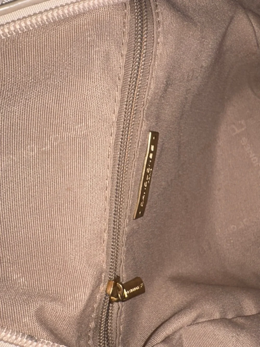 Women's Cream Mini Backpack - Gold Hardware